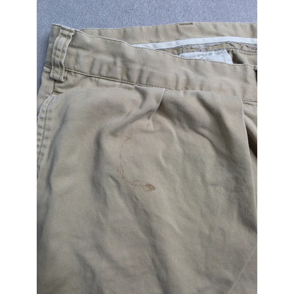 Polo Ralph Lauren Tyler Shorts Men's‎ 50B Beige 100% Cotton Pleated Slash Pocket